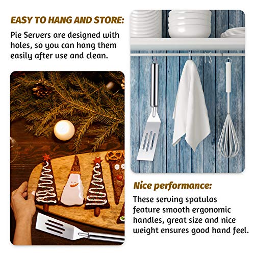 Patelai 5 Pcs Mini Spatula Set for Desserts Brownies, Slotted, Steel - color: Steel, size: Slotted