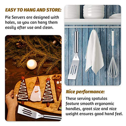 Patelai 5 Pcs Mini Spatula Set for Desserts Brownies, Slotted, Steel - color: Steel, size: Slotted