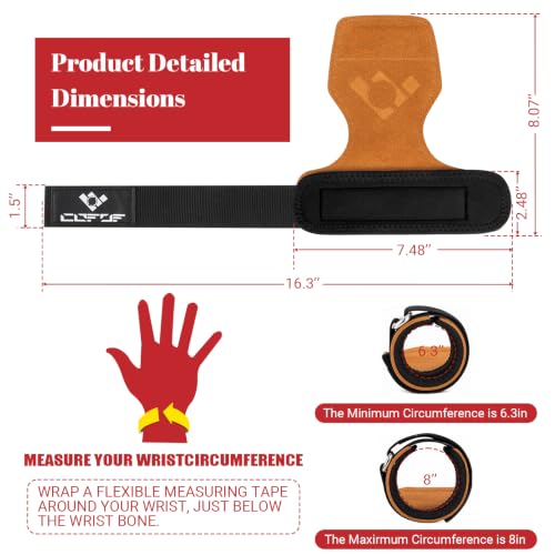 Weight Lifting Wrist Strap, Double-Layer Leather for Deadlift Powerlifting - color: Brown