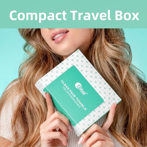 Ditoi Face Towels XXL,Soft Disposable Facial Towels-Travel Essentials - style: 15Count (Pack of 3)
