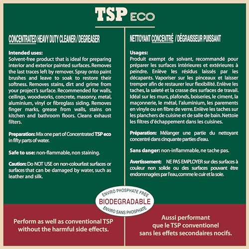 SamaN TSP Eco – Heavy Duty Cleanser and Degreaser (16 oz Concentrated 41508) - size: 16.9 Fl Oz (Pack of 1)