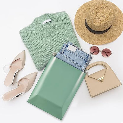 Metronic Poly Mailers 14.5x19 50PC Large Shipping Bags in Grayed Jade Green - color: Grayed Jade Green, size: 14.5x19 50PC