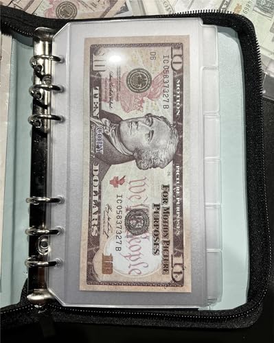 UMSICHT 12PCS A6 Binder Pockets with No Zippers, Zipless Budget Envelopes with Index Bits Design, A6 Binder Pouch for 6 Ring Binder, Money Folder Organizer,Clear PVC Savings Challenges Envelopes,12PCS - size: 12PCS A6 Pockets