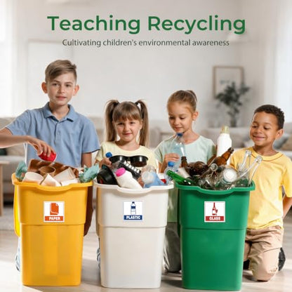 6PCS Recycle Sign Stickers for Trash Bins,Trash Recycle Stickers - color: Trash and Recycle 584