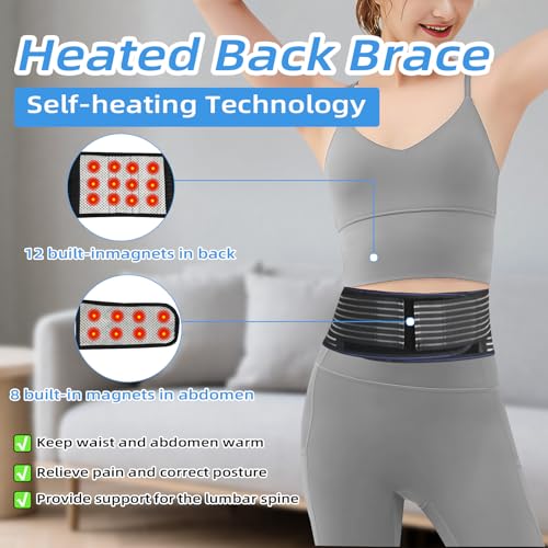 Back Brace for Lower Back Pain Relief, Lumbar Support Belt for Men&Women - color: Black 1