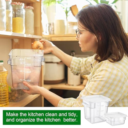 FoldTier 2 Pcs Square Food Storage Containers, White, 2 Qt,4 Qt - color: White, size: 2 Qt,4 Qt