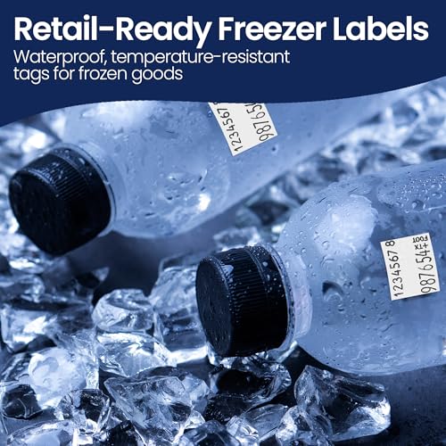 Pricing Labels Compatible for Monarch 1136 Freezer Adhesives White - 112,000 Labels w/ 64 Rolls Value Pack, 8 Sleeves - Made in USA - size: 8 Sleeves
