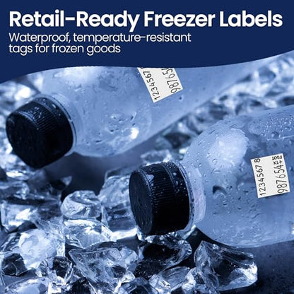 Pricing Labels Compatible for Monarch 1136 Freezer Adhesives White - 112,000 Labels w/ 64 Rolls Value Pack, 8 Sleeves - Made in USA - size: 8 Sleeves