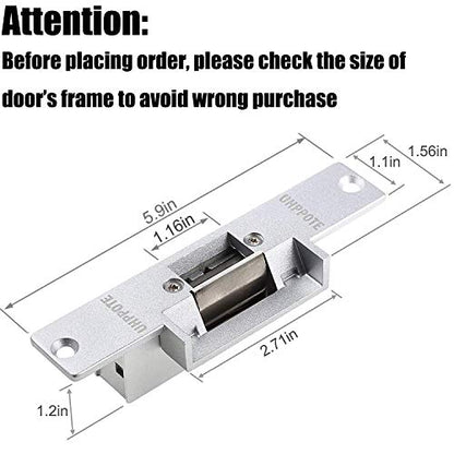 UHPPOTE Electric Door Strike Lock Fail Safe 12VDC for Access Control System