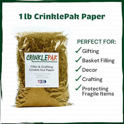 1LB French Vanilla Crinkle Paper Shredded Paper, USA Made - color: French Vanilla, size: 1 LB