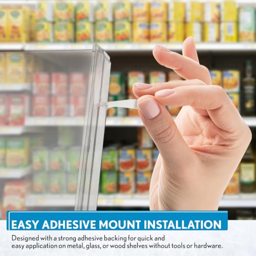 Shelf Dividers, 50 Pack, 3" x 17-9/16", Retail Shelf Organization, Product Separators, Clip Strip