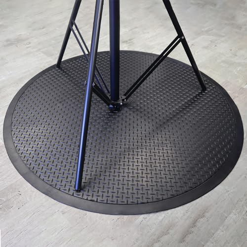 Rubber-Cal Circular Rubber Mat - 48” Diameter - size: 48"L x 48"W x 0.4"Th
