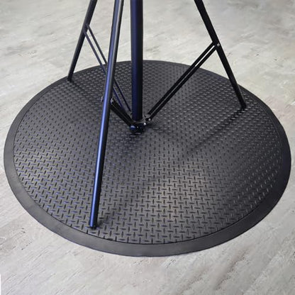Rubber-Cal Circular Rubber Mat - 48” Diameter (Pack of 2) - size: 48"L x 48"W x 0.4"Th (Pack of 2)
