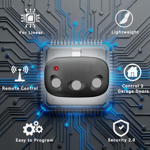 Garage Door Opener Remote for 318MHz Linear MegaCode MCT-3 DNT00089, 3 Button Remote Control Compatible with LDO33, LDO50, LSO50, LDCO800, LCO75 Operators with Visor Clip,2 Pack - style: MCT-3-2Pcs