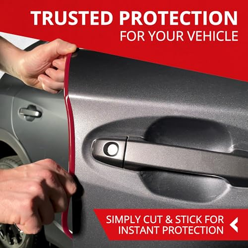 All-Fit Automotive Car Door Edge Protector Made in the USA (10 Ft - Red) - color: Dark Red