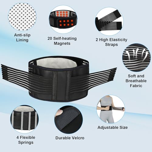Back Brace for Lower Back Pain Relief, Lumbar Support Belt for Men&Women - color: Black 1