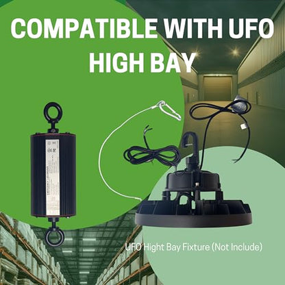 E2 LIGHTING 25W UFO Emergency Battery Driver, 100-347V Input, High Bay - color: 25W w Battery