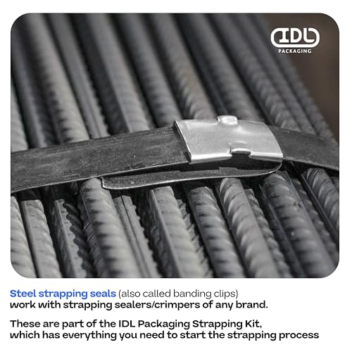 IDL Packaging 1-1/4" Closed (Push) Seals for Steel Strapping, Pack of 250 - color: Closed (Push), size: 1 1/4"