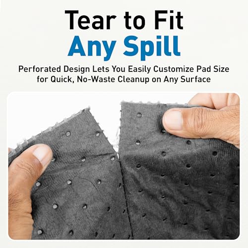 Raxwell Universal Oil Absorbent Mat Roll, Perforated, 250 GSM, 30" x 150 ft - size: 375 Sheets Rolls