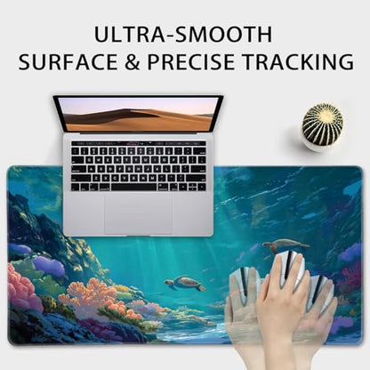 Sea Turtles Large Gaming Mouse Pad Desk Mat 31.5"x15.7" - color: Sea Turtles