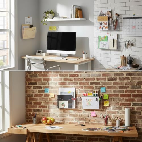 Azar Displays 250080-CLR-2PK Single Pocket Wall Mount File Holder, Clear Acrylic Vertical File Organizer for Office, Home, and School, Clear (2-Pack) - color: Clear, style: Horizontal