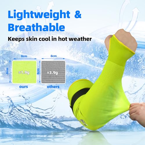 Schwer 20 Pairs 18in A6 Cut Resistant Arm Sleeves for Gardening, S901 - color: Yellow, size: 18 In-20 Pairs