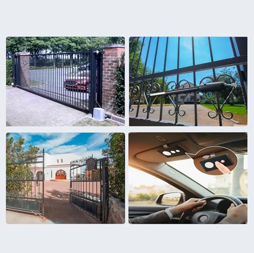 CO-Z Automatic Swing Gate Opener Kit with1 Backp Clip-on Remote Control & 2 Small Remote, Electric Gate Opener for Doors up to 660lb 18ft, Driveway Home Garden Gate Opening System for Swing Gates