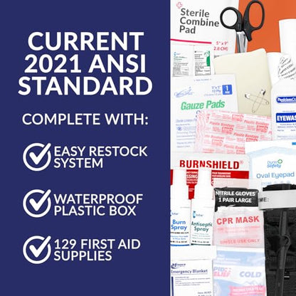MFASCO 2021 ANSI/OSHA Class B First Aid Kit Type I, II or III