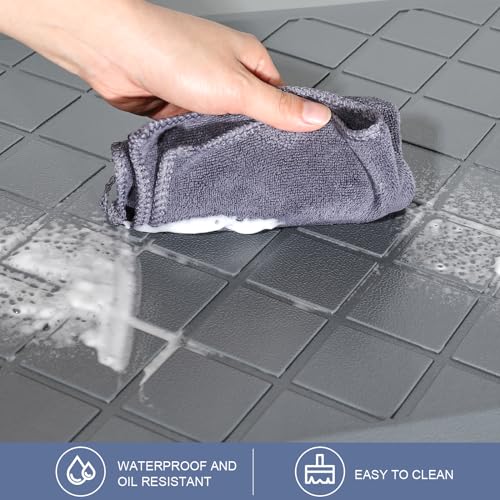 Cushioned Kitchen Mat 2 PCS, Anti Fatigue Kitchen Rugs, Heavy Duty Non-Skid, Ergonomic Comfort Foam Kitchen Floor Mat for Home, Office, Sink, Laundry - Grey - color: Grey