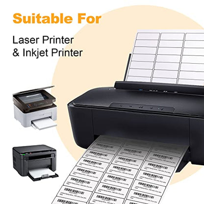 (7500 Pcs/250 Sheets) A4 30 Up Shipping Address Labels, 30 Per Page,1" x2-5/8 Mailing Label, 30-UP White Shipping Labels for Inkjet or Laser Printer, - color: 30 Up - 7500 Labels