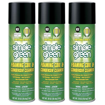 Simple Green Foaming Coil Cleaner 20oz Aerosol (Pack of 3) - size: 20 Fl Oz (Pack of 3)