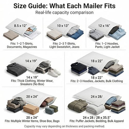 Ireer 40 Pack 14 x 19'' Extra Large Bubble Mailers Padded Envelopes, White - size: 14 x 19"