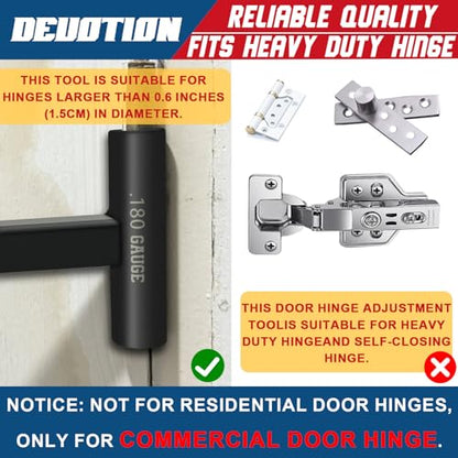 Door Hinge Adjustment Tool for .134 and .180 Gauge Commercial Hinge Bender, Double Head Long Handle Door Alignment Tool, Heavy Weight Door Adjustment Bender