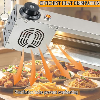 CTJ Food Heat Lamp Hanging & Freestanding Commercial Food Warmer Lamp, 24in - size: 24inch