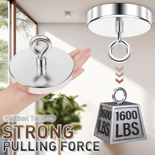 FINDMAG 1600 LBS Heavy Duty Fishing Magnet, 4.72 Inch Neodymium Magnet - size: 4.72 inches (120mm)