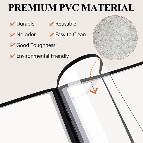 10 Pack Menu Covers 6 Page 12 View, 8.26 x 11.69 Inches Transparent Restaurant Recipe Menu Covers Menu Holder with Leatherette Trim & Metal Corners for Bar Cafe Restaurant