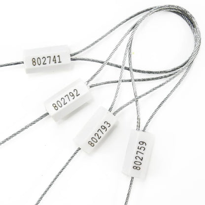20pcs Security Marking Cable Seals Tamper Proof Steel Wire Seal Numbered Shipping Seals Disposable Pull Tight Self-Locking Cable Seal Truck, Trailers, Cargo, Containers Seal Ties Straps (White, 20pcs) - color: White, size: 20pcs