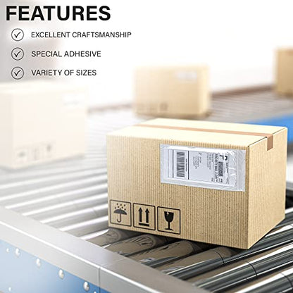 MT Products 6" x 9" Clear Packing List Envelopes - 50 Pack - Self-Adhesive Shipping Pouches with Press-Lock Seal - Reclosable Document Sleeves for Invoices & MSDS - size: 6 x 9 Inch