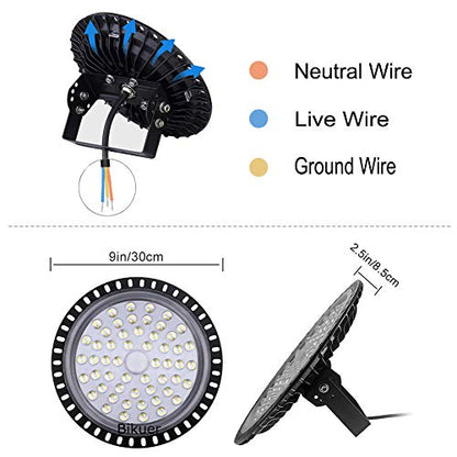200W LED High Bay Light lamp Factory Warehouse Industrial Lighting 20000 Lumen 6000-6500K IP65 Warehouse LED Lights- Commercial Bay Lighting for Garage Factory Workshop Gym (200W 1) - size: 200W 1pcs