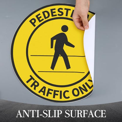 20 Pack Pedestrian Traffic Only Floor Stickers Sign 17 Inch