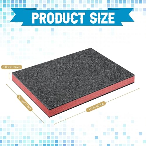 Outus 4 Pcs Polyethylene Foam, 16 x 12 x 1.5 Inch, Red, Black - color: Red, Black, size: 16 x 12 x 1.5 Inch