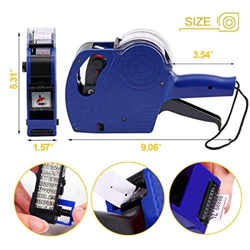 MX5500 EOS Blue 8 Digits Pricing Gun Kit with 7,000 Labels & Spare Ink
