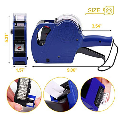 MX5500 EOS Blue 8 Digits Pricing Gun Kit with 7,000 Labels & Spare Ink