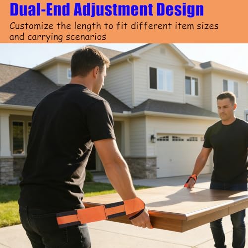 2-Pack Heavy Duty Furniture Moving Straps, 660LBS Adjustable PP Lifting Bands, Ergonomic Portable Carrying Belts for Furniture, Appliances, Heavy Boxes, Home Garage Office Moving