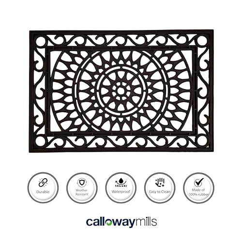 Calloway Mills 153801830 Sungate Rubber Doormat, 18" x 30" - color: Sungate, size: 1'6" x 2'6" (Rectangular)