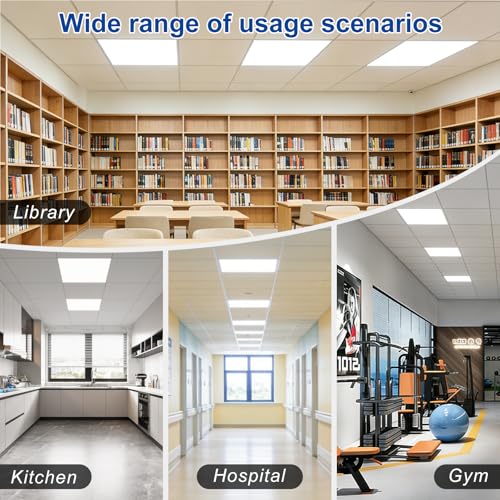 AIKVSXER 2x2 LED Flat Panel Light with Wireless Switch & App Control 6Pack