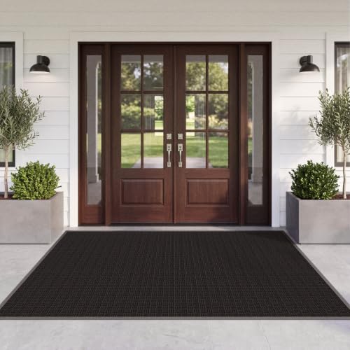 Front Door Mat Indoor Outdoor Entrance, Heavy Duty Waterproof 4'x6' - size: 4' x 6' (Rectangular)