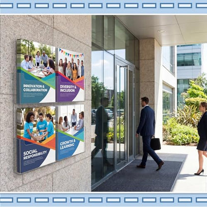 Sherr 1 Pcs Acrylic Brochure Holder Wall Mount with Removable Adjustable Dividers, Large Capacity Literature Display Stand for 4'' x 9'', 8.5'' x 11'' Pamphlets, 17.8'' x 18.9'' for Office Hotel - size: 17.8'' x 18.9''
