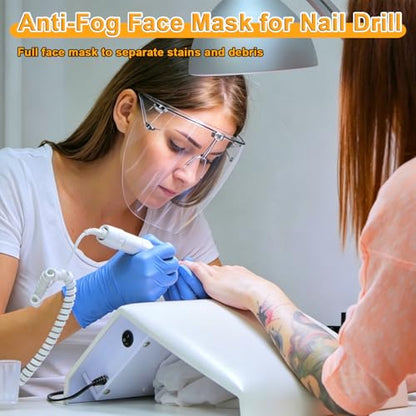 Face Shield Mask, Full Face Clear Mask for Nail Techs