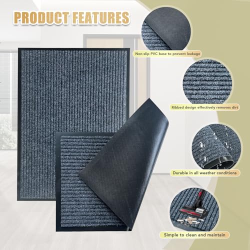 Front Door Mat, 2'x6'Indoor Outdoor Welcome Commercial Floor Mats - size: 24"x72"